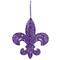 14&#x27;&#x27; Purple Fleur de Lis Hanging Decoration